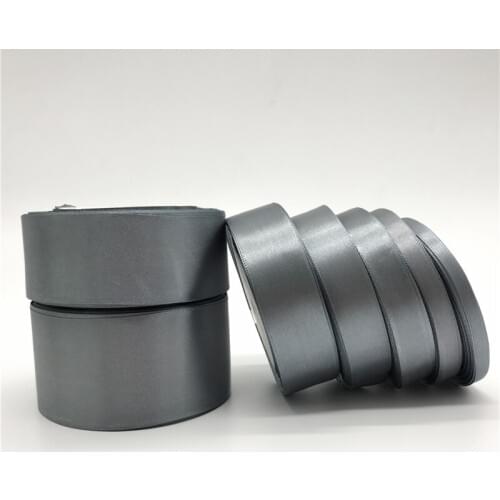25yards/Roll (6mm-50mm) Gray Silk Satin Ribbon Polyester Ribbon Bow Craft Decor Wedding Christmas Party Decoration