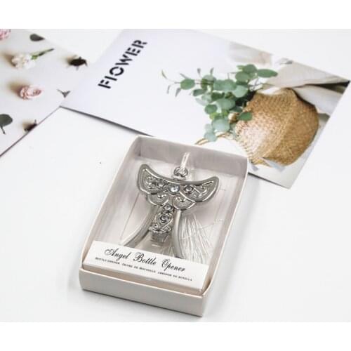 50pcs lot Metal Sliver Angel Wedding Return gift Birthday Anniversary Souvenir Baby shower Bottle Openers