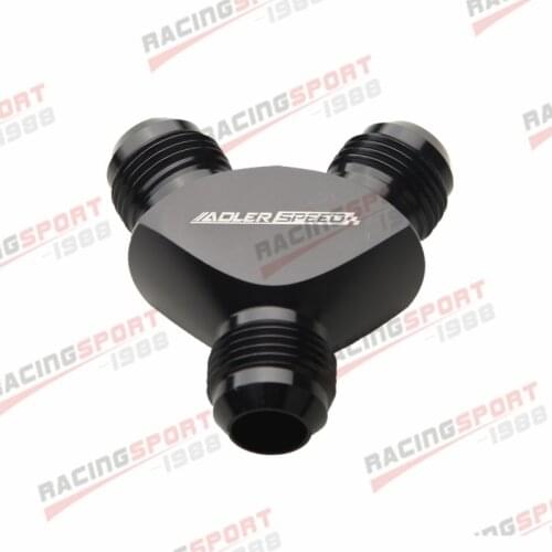 AN8 AN-8 8AN AN8 -8AN Y Block Adapter Fittings Adaptor Black