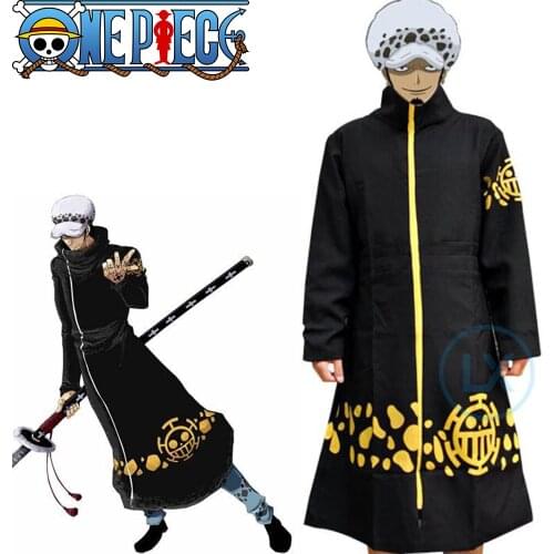 Anime One Piece Cosplay Costume Trafalgar LawTwo Years Later Cloak Cape Coat Cosplay Costume Halloween