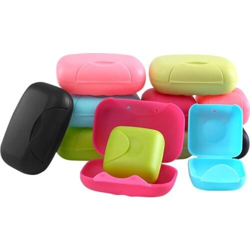 Travel Handmade Soap Box Soap Case Dishes Waterproof Leakproof Soap Box With Lock Box Cover 4 colors