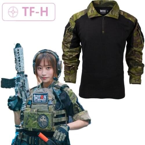 MCTP Black Jacket Combat Suit G3 Training Frog Suit Color Contrast Dacron Plaid Combat For Tactical Outdoor Sports