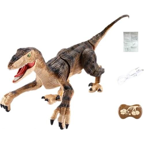 Rc Dinosaur Electric Walking Raptor Velociraptor Kids Toy Intelligent Animal Simulation Remote Control Dinosaur
