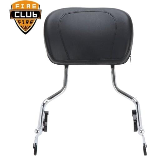 For Harley Touring Street Glide Road Glide 2009-2018 Black Sissy Bar Upright Passenger Backrest w/ Pad