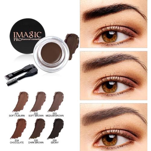 IMAGIC Eyebrow Enhancer Cream Long Lasting Waterproof Easy To Wear Brow Gel With Brush