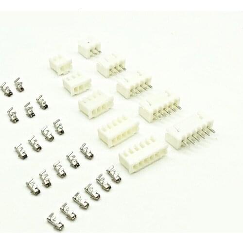 JST XH2.54 wire Connector XH 2.54mm 180 angle straight pin Header + Housing + Terminal for PCB Car 2/3/4/5/6/7/8/9/10/11/12-Pin