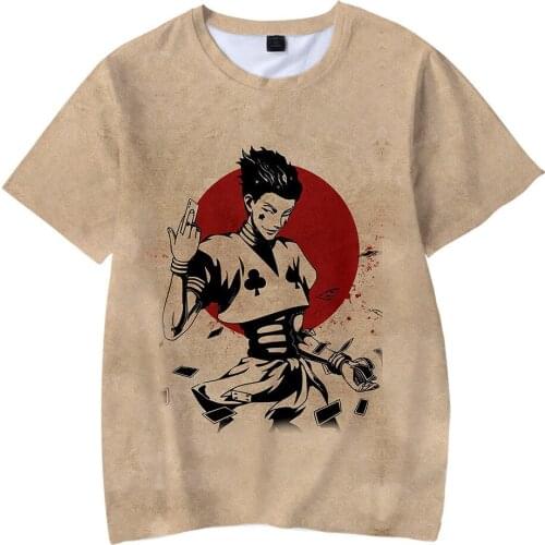 Cosplay Costumes Children Cos Anime Hunter X Hunter Morow Hisoka Zoldyck Killua Boys Girls Short Sleeve T-shirt Summer Clothes
