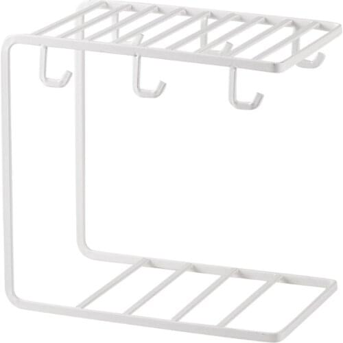 Metal Mug Tree Holder Stand for Counter 6 Hooks Coffee Cup Display Hanger Rack Organizer for Kitchen Cabinet