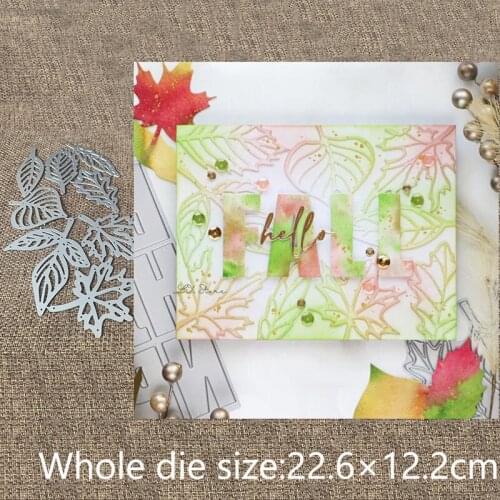 XLDesign Craft Metal Cutting Dies stencil mold 8pcs Fall Leaves decoration scrapbook Album Paper Card Craft Embossing die cuts