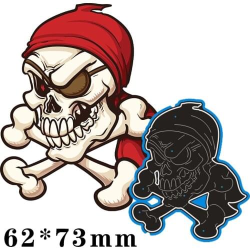 Metal Cutting Dies Pirate skull New for decor card DIY Scrapbooking stencil Paper Album template Dies 62*73mm