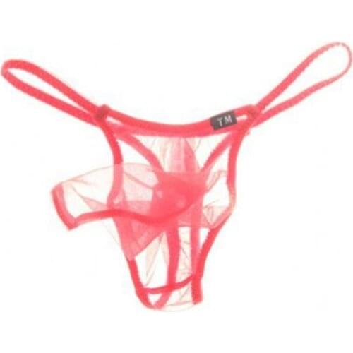 2016 Mens sexy G-String gay men underwear bikini panties tangas short underwear Cool design lingerie waist translucent network