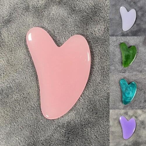 Natural Jade Stone Gua Sha Massage Board Rose Quartz Guasha Plate Jade Face Massager Scrapers Tools For Face Neck Back Body