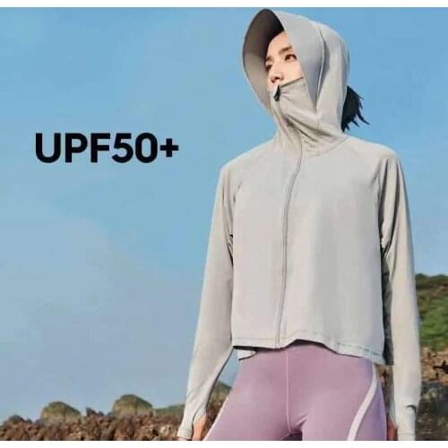 New Ice Silk Sun Protection Clothing Women Summer Anti-Ultraviolet Long-Sleeved Thin Breathable Quick-Drying Outdoor Sportwear