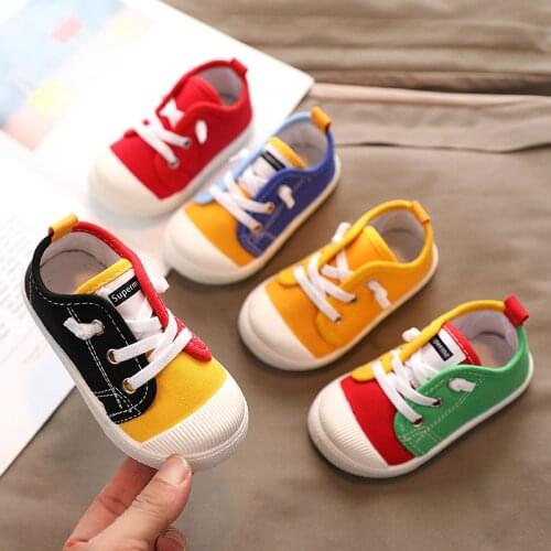 2021 Spring and Autumn New Childrens Canvas Shoes Comfortable Soft Sole Boys and Girls Shoes Casual Breathable Shoes for Kids
