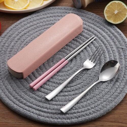 New Nordic Portable Two-piece Creative Cutlery Knife Fork Box Lunch Portable Kitchen Tool Outdoor Sport Camping Picknick