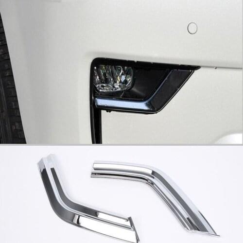 For Toyota Land Cruiser Prado FJ150 150 2018 2019 Front Fog Light Eyebrow Rear Fog Light Frame Trim Cover Exterior Accessories