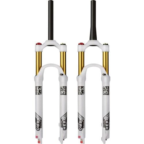 Front Fork Magnesium Alloy MTB Bicycle Fork Supension Air 26/27.5/ 29er Mountain Bike Fork Lockout for A Bicycle Accessories