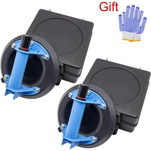 2pcs Glass Suckers Lifters Suction Cups Vacuum Pads Tools 8Inch Heavy Duty For Lifting Glazing Tiles 360Ibs Load Capacity
