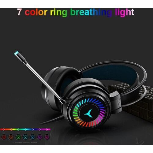 Professional Led Light Gamer Headset For Computer PS4 PS5 Fifa 21 Gaming Headphones Bass Stereo PC Wired Headset With Mic