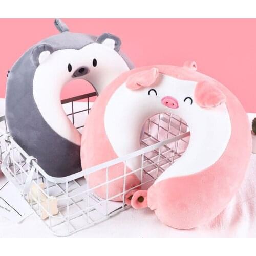Cute Cartoon U-shaped Pillow Memory Foam Pillow Neck Pillow Neck Pillow Driving Travel Portable Removable and Washable F8114