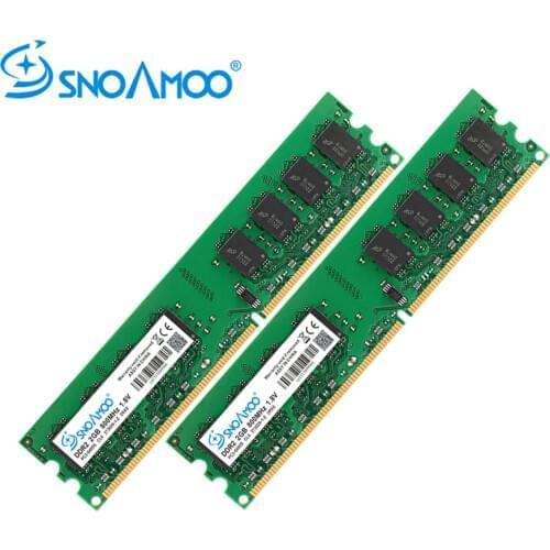 SNOAMOO Desktop PC RAMs DDR2 1G/2GB 667MHz PC2-5300s 800MHz PC2-6400S DIMM Non-ECC 240-Pin 1.8V For Intel Computer Memory