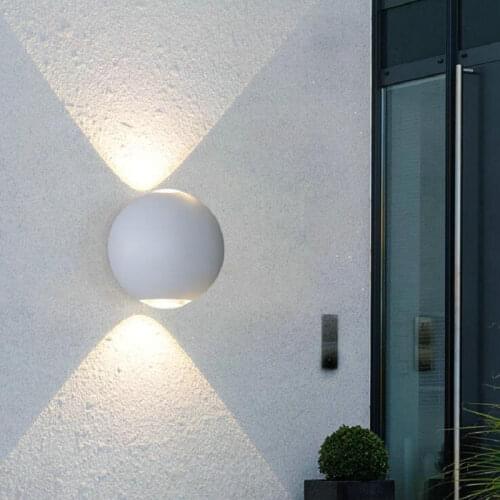 AC110V /AC220V-AC240V Input Up down contemporary outdoor/Indoor wall lamp 12W COB LED wall light IP65 exterior lighting
