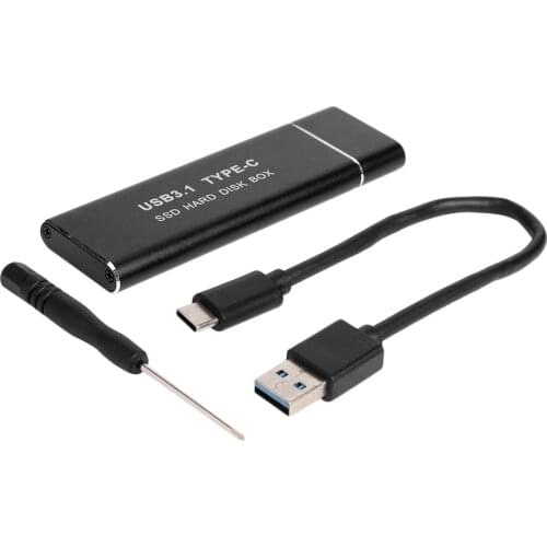 10Gbps USB Type C M.2 SSD External Enclosure Box NVME PCIE NGFF SATA M/B Key Hard Drive Disk Mobile Case