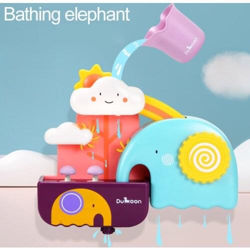 Waterwheel Pipeline Water Spray Shower Bath Toys Game Elephant Mushroom Baby Children Swimming Bathing Bathroom Toddler Gifts