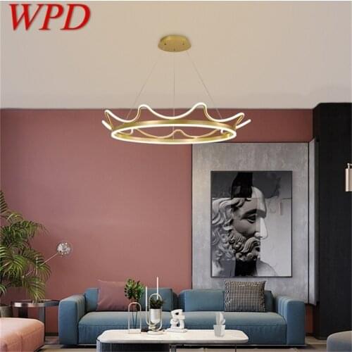 WPD Nordic Pendant Lights Gold Crown Contemporary Luxury LED Lamp Fixture For Home Decoration