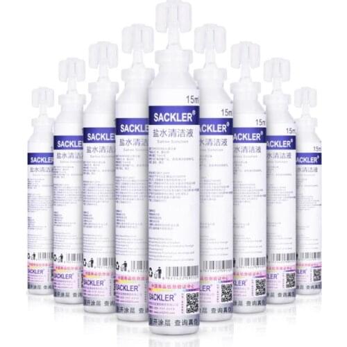 10Pcs Sodium Chloride Physiological Saline for Tattoo 0.9 Topical Dilute Salt Water Cleaning Solution 15ml