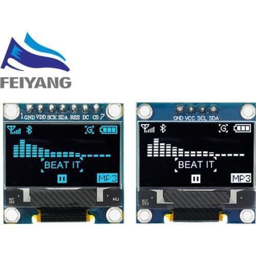 100PCS 4pin 7pin White/Blue/Yellow Blue color 0.96 inch 128X64 OLED Display Module For Arduino 0.96" IIC I2C SPI Communicate