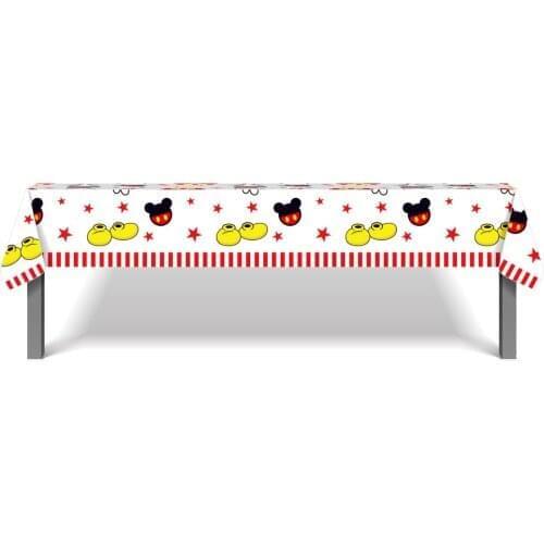 130*220cm Happy Birthday Cute Mouse Disposable Tablecover Party Decoration Baby Shower Cartoon Mouse Tablecloth Kids Party Favor