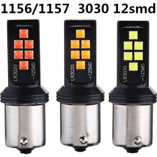 2PCS 1156 P21W BA15S 1157 P21/5W BAY15D T20 7440 W21/5W 7443 BAU15S Chip LED Car Backup Light Car Brake Light Bulb