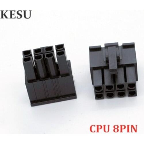 4.2mm black CPU 8PIN 8-Pin 8PIN male Connector for PC computer ATX graphics card GPU Power connector plastic shell Housing