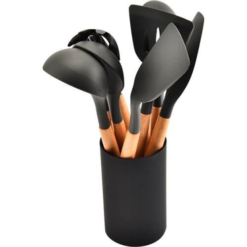 8pcs Set Silicone Spatula Heat-resistant Soup Spoon Non-stick Cooking Shovel Kitchen Tools Multifunction
