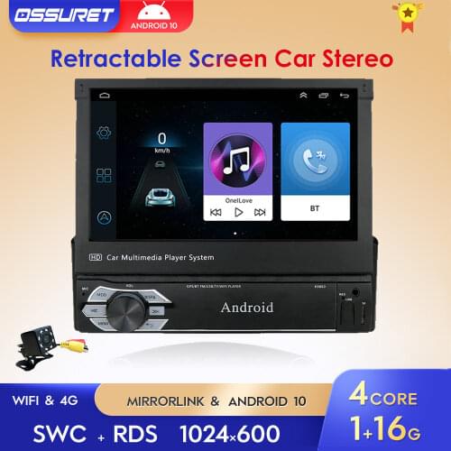 High Version 2G 32G Android 10 Car DVD Player Single 1 Din Autoradio Bluetooth Mirror Link DVR