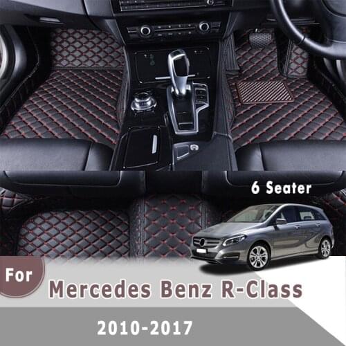 RHD Custom Car Floor Mats For Mercedes Benz R-Class 2017 2016 2015 2014 2013 2012 2011 2010 6 Seats Car Accessories Interior