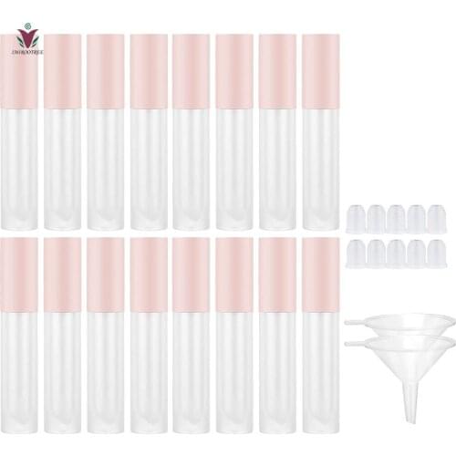 FreeShip 20pcs 5ml Empty Lip Gloss Tubes Frosted Clear Lip Gloss Balm Containers Refillable Cosmetic Empty Tubes
