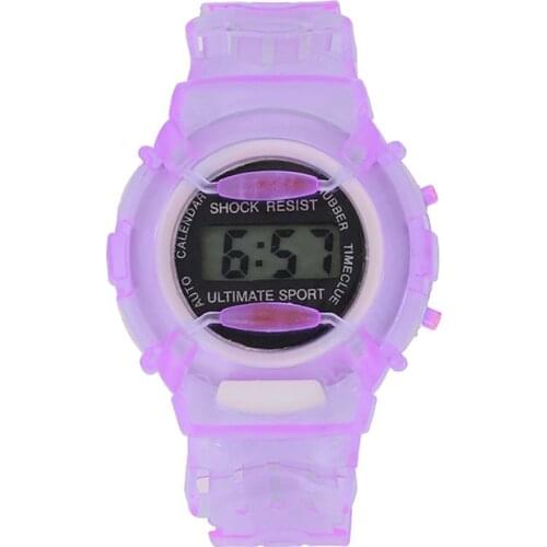 Boys Girls Children Students Watches Waterproof Stop Watch Digital Wrist Watch Fashion Purple Sport Outdoor Watches Reloj Niño