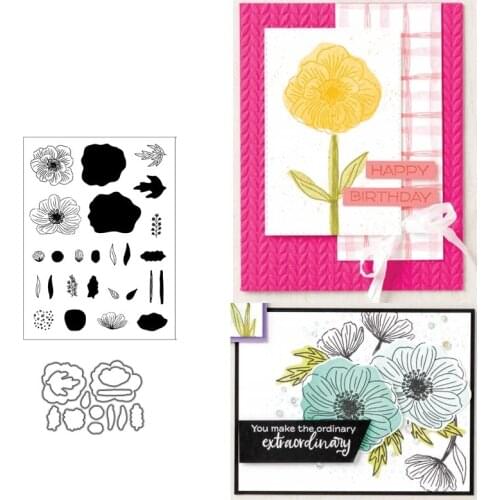 Flower Metal Cutting Dies And Stamps Stencils for DIY Scrapbook Cross Cutting Die Album Embossing Decorations