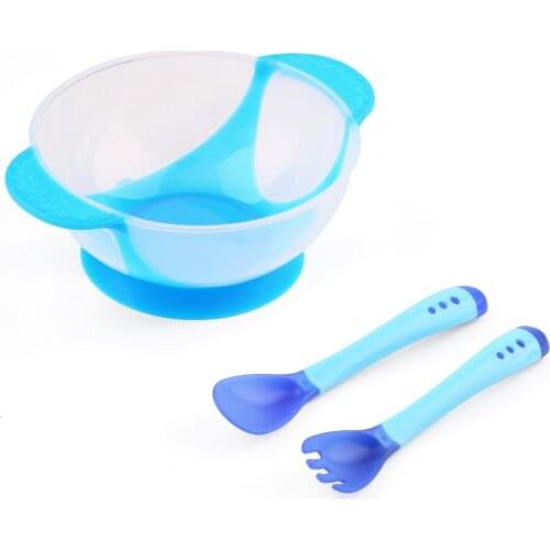 Baby Bowl Set Training Bowl Spoon Tableware Set Dinner Bowl Learning Dishes With Suction Cup Children Training Dinnerware