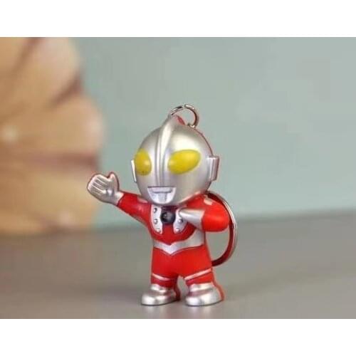 2021 Ultraman Action figure Keychain Luminous sound effect toy Cute doll model childrens toy Holiday gift