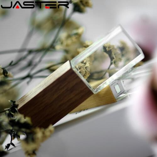 JASTER USB flash drive Walnut Crystal black carton USB 2.0 Maple paper box 4GB 8GB 32GB 64GB 128GB memory flash stick pen drive