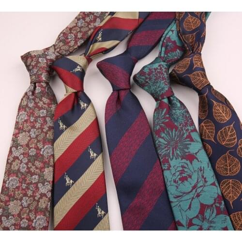 2020 7cm Mens Paisley Floral Ties For Men Handmade Polyester Necktie Wedding Neck Tie For Business Cravats Custom LOGO