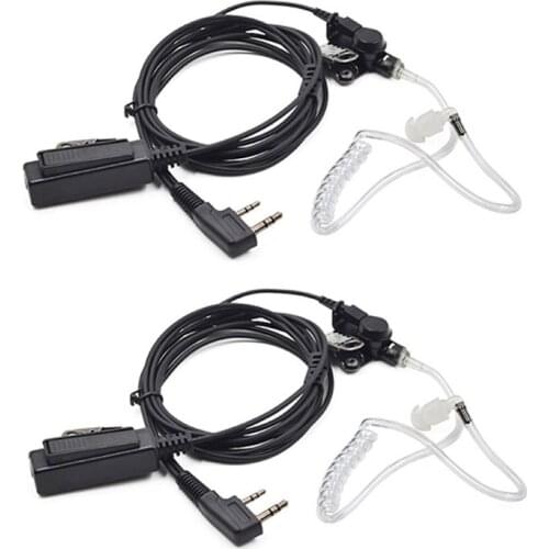 2Pcs FBI Acoustic Tube Earpiece Headset Mic for Baofeng Radio UV-5R UV B5 B6 BF-888S DM-5R GT-3 UV-S9 Walkie Talkie Accessories