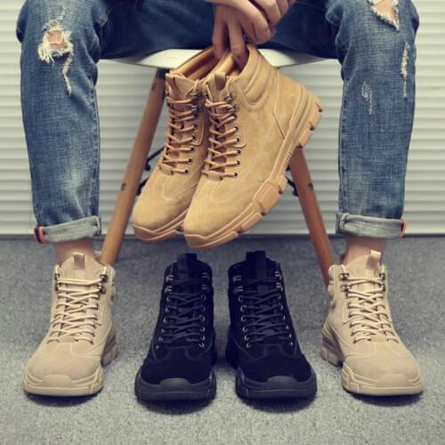 Genuine Leather Men Military boots Desert Western Motorcycle Ankle Boots Outdoor Working Snow Boots Men Shoes A54-95