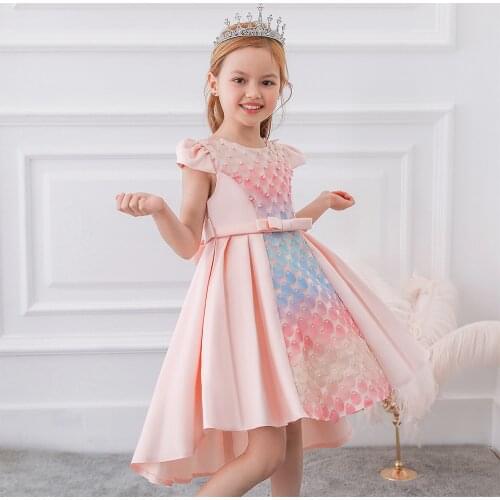 Summer Sequins Fish Dress Girl Clothes Kids Dresses For Girls Children Ball Gown Evening And Party Princess Dress Elegant