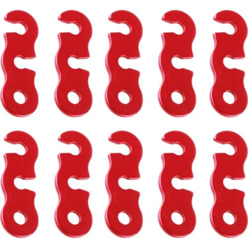 10pcs Red Camping canopy awning Tent Guyline Runner Rope Tighteners