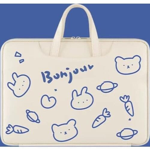 2021 New Cute Cartoon Printing Laptop Bag Fore Apple Macbook Lenovo Huawei 13.3/14/15.6 Inch Shockproof Storage Notebook Handbag