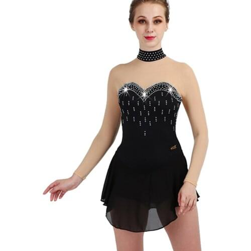 New Figure Skating Dress Womens/Girls'Ice Skating Dress Rhinestone/Sequin Performance/ Practise/Leisure figure skating costume